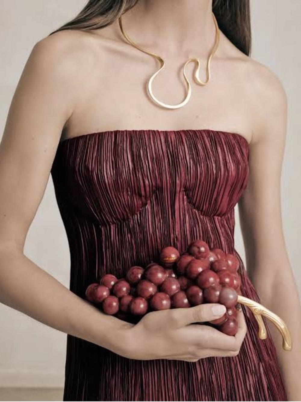 Cult Gaia Grape Clutch in Crimson Red - Picture 2 of 15